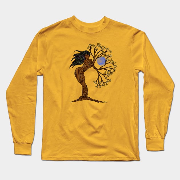 Tree Goddess Long Sleeve T-Shirt by TonyaRoach143